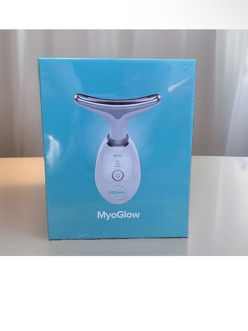 MyoGlow LED Light Therapy Neck Face Sculpting Red Light Device Firming Lifting